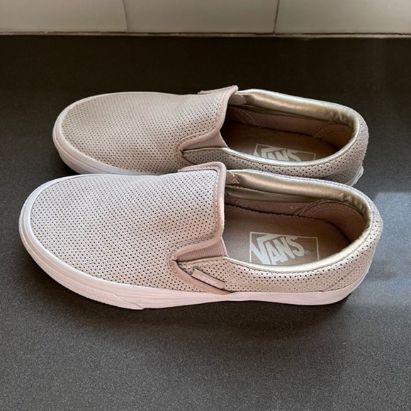 Vans Classic Slip On Perf Suede Silver Cloud - Picture 7 of 9